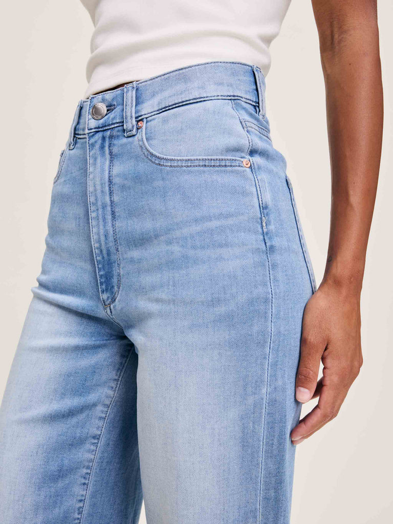 Hepburn Wide Leg High Rise  Ankle Jeans -- Ramer