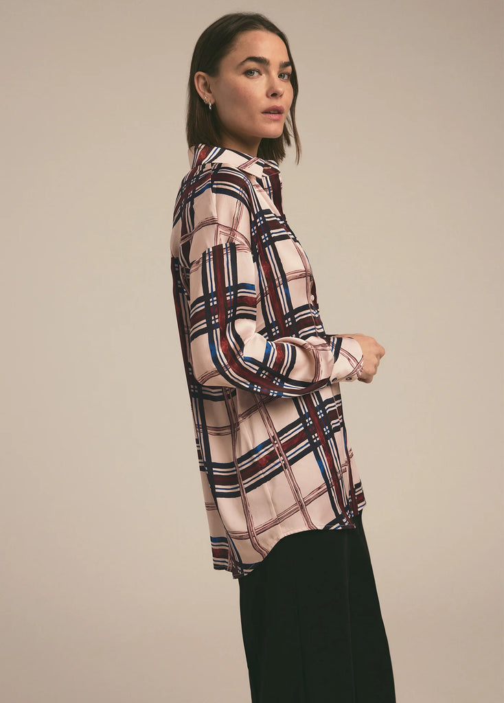 The Smooth Ex Boyfriend Shirt Sangria Blush Plaid