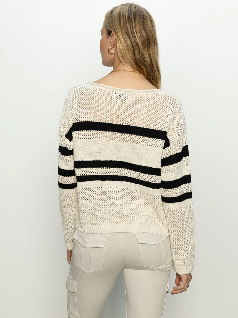 Sporty Stripe Knit Sweater