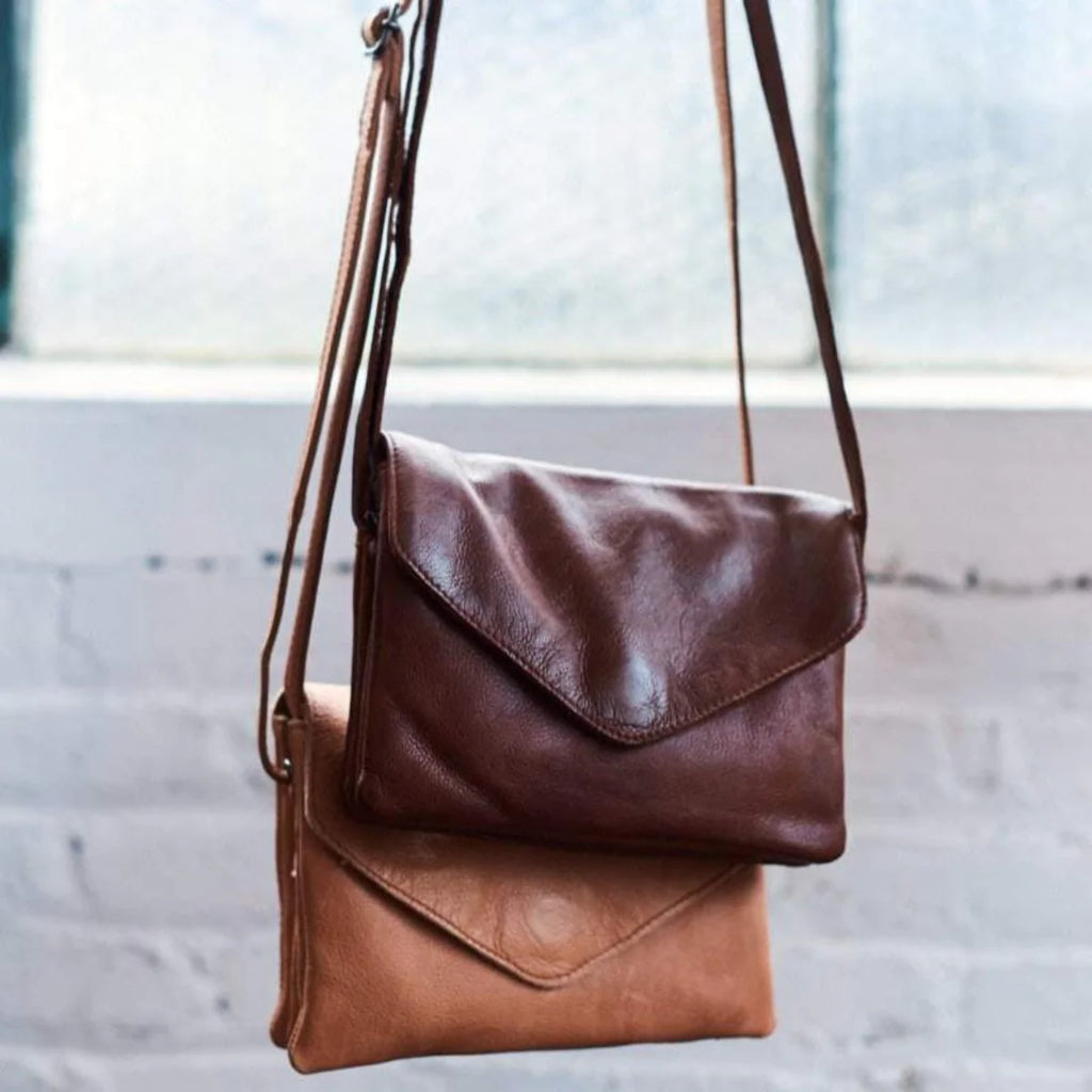 Harbor Leather Crossbody Bag - Cognac